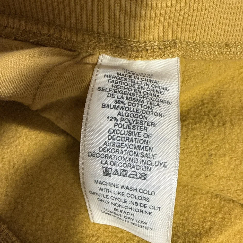 True Religion Men XXL Sweat Shorts Mustard Yellow Black Horseshoe Logo